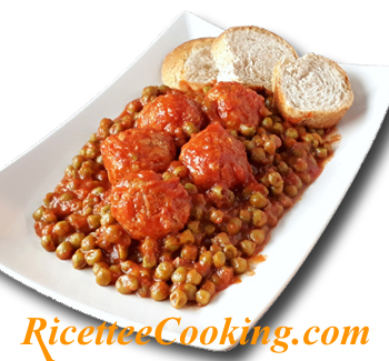 Polpette con piselli al sugo